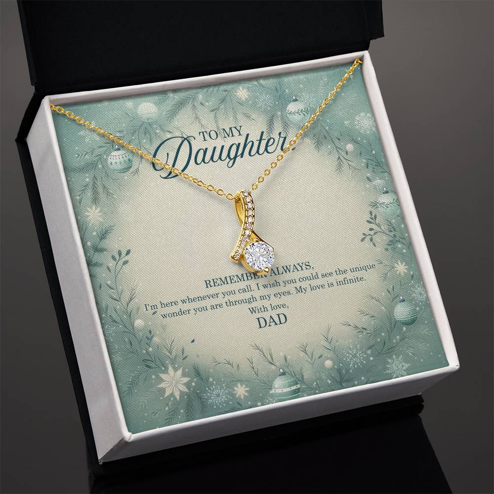 95320 a Alluring Beauty Necklace, Gift to My Daughter with Beautiful Message Card