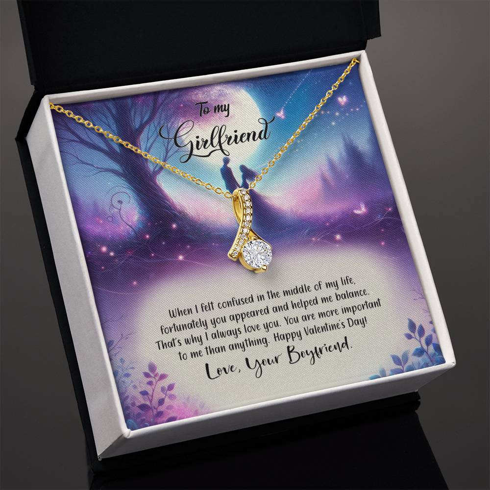 Valentine-st19c Alluring Beauty Necklace, Gift to my Girlfriend with Beautiful Message Card