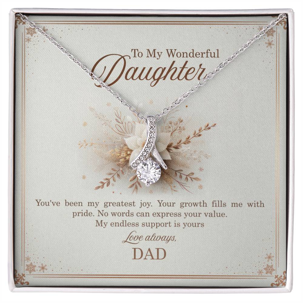 95318 c Alluring Beauty Necklace, Gift to My Daughter with Beautiful Message Card