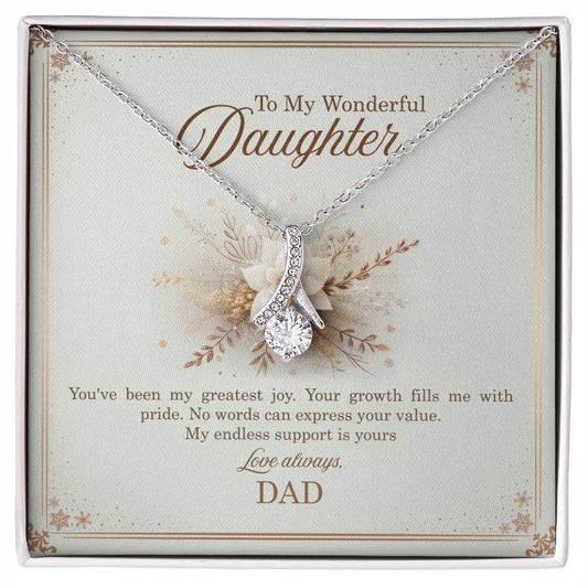 95318 c Alluring Beauty Necklace, Gift to My Daughter with Beautiful Message Card