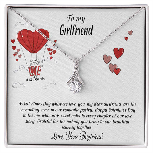 valentine-24c Alluring Beauty Necklace, Gift to my Girlfriend with Beautiful Message Card