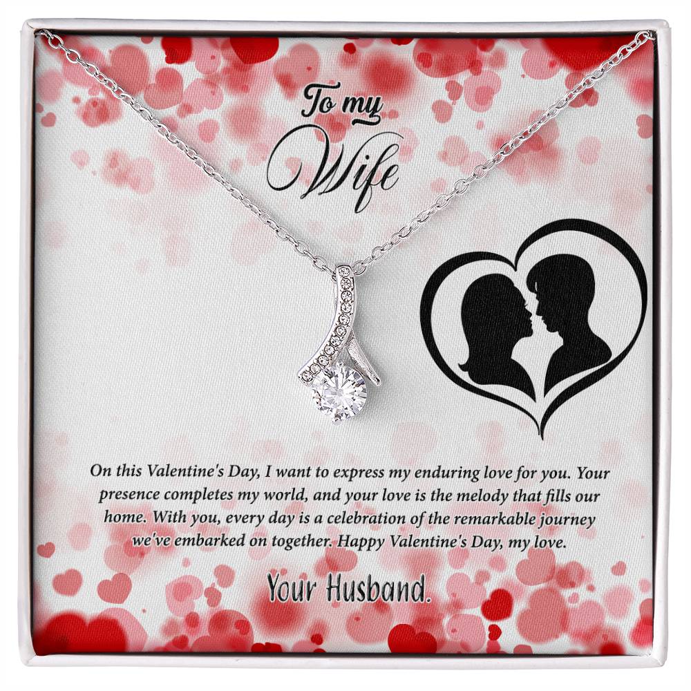 valentine-36a Alluring Beauty Necklace, Gift to my Wife with Beautiful Message Card