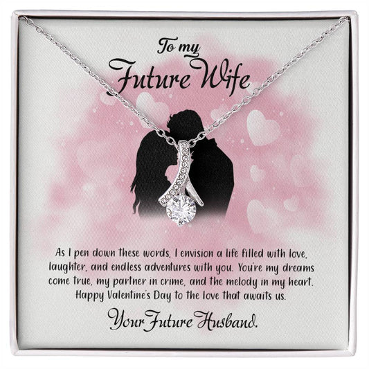 valentine-5d Alluring Beauty Necklace, Gift to my Future Wife with Beautiful Message Card