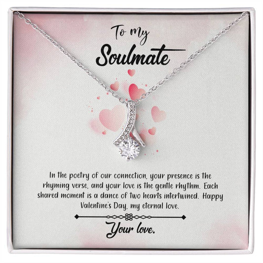 valentine-12b Alluring Beauty Necklace, Gift to my Soulmate with Message Card