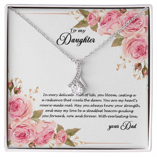 4034 (b) Alluring Beauty Necklace, Gift to My Daughter with Beautiful Message Card