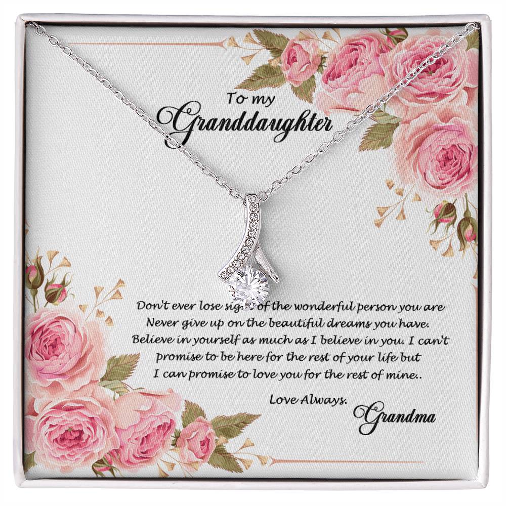 4034 (a) Alluring Beauty Necklace, Gift to my Granddaughter with Beautiful Message Card