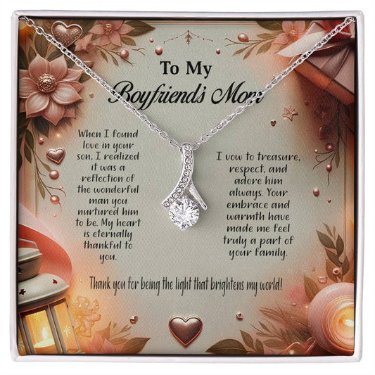 4044a Alluring Beauty Necklace, Gift to my Boyfriend's Mom with Beautiful Message Card