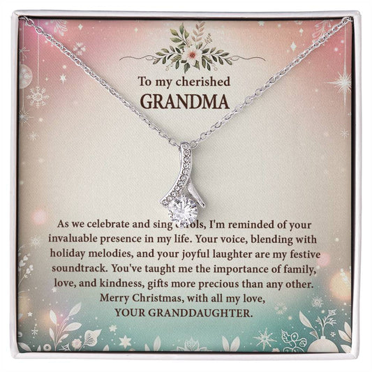 4057d Alluring Beauty Necklace, Gift to my Grandma with Beautiful Message Card