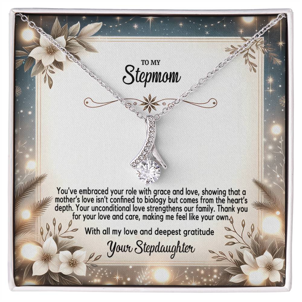 4055(c) Alluring Beauty Necklace, Gift to my Stepmom with Beautiful Message Card