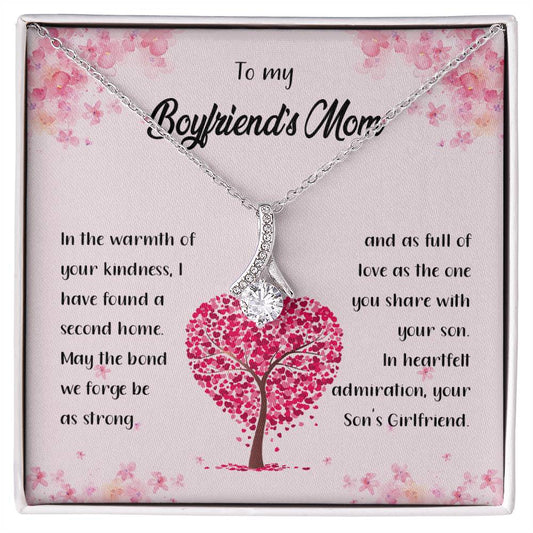 4042c Alluring Beauty Necklace, Gift to my Boyfriend's Mom with Beautiful Message Card