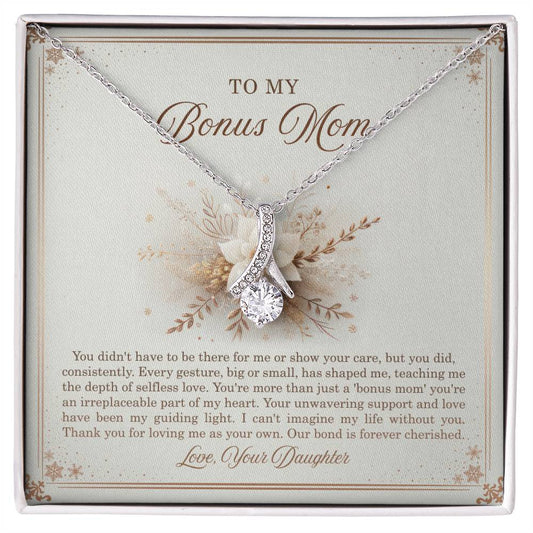 95318 a Alluring Beauty Necklace, Gift to my Stepmom with Beautiful Message Card