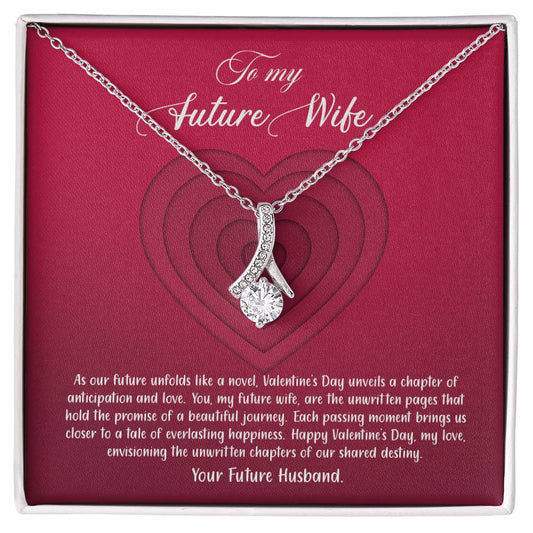 valentine-9d Alluring Beauty Necklace, Gift to my Future Wife with Beautiful Message Card