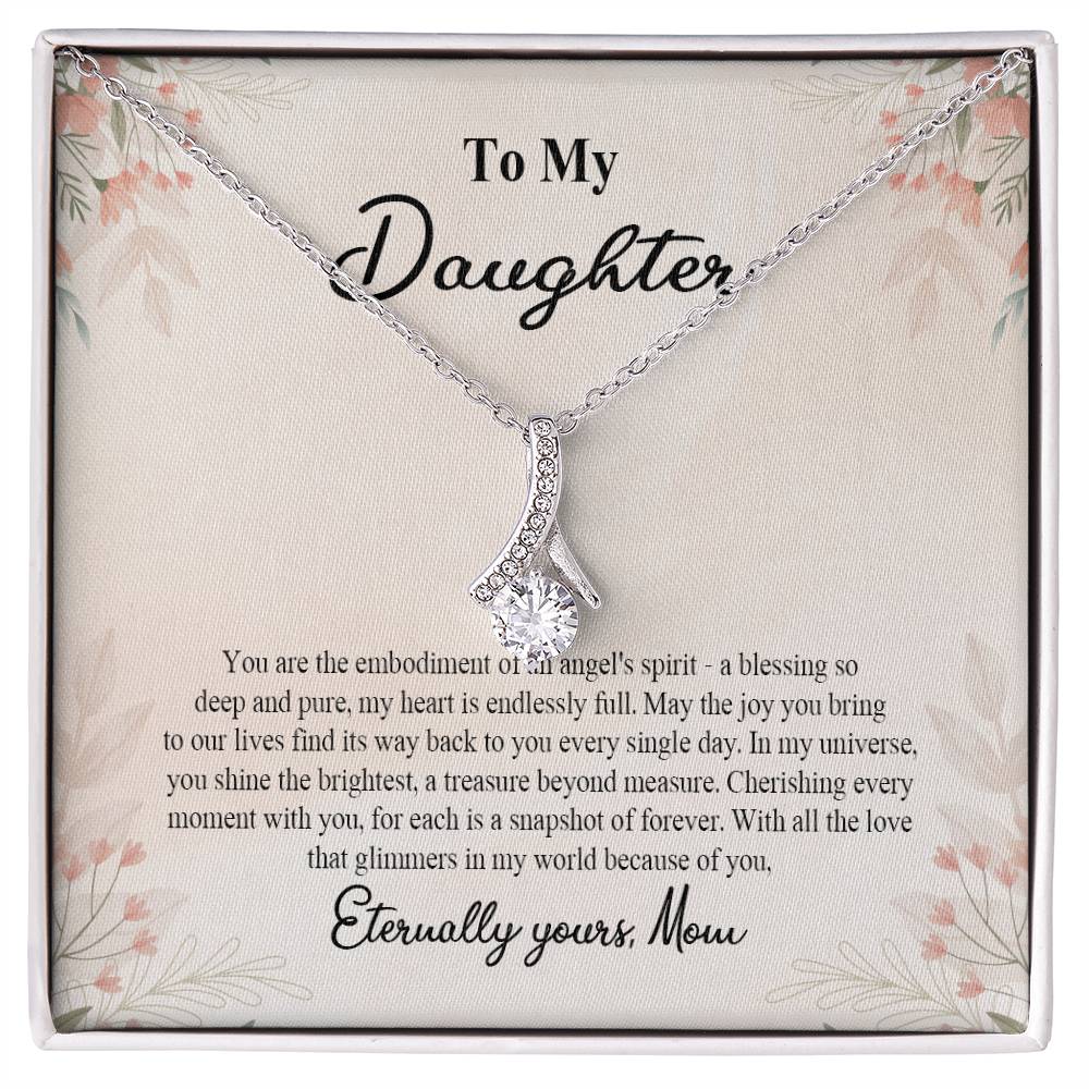 4025b Alluring Beauty Necklace, Gift to My Daughter with Beautiful Message Card