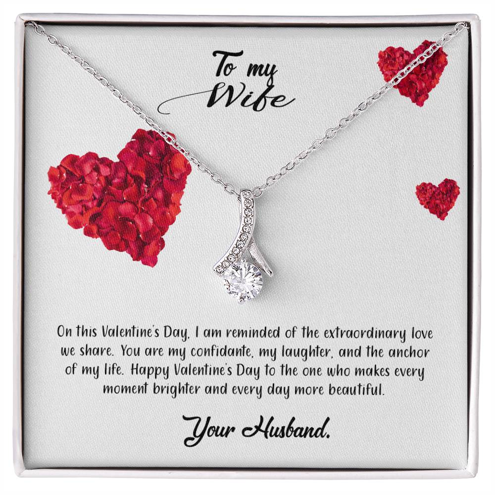 valentine-17a Alluring Beauty Necklace, Gift to my Wife with Beautiful Message Card