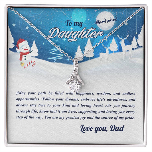 4008a Alluring Beauty Necklace, Gift to My Daughter with Beautiful Message Card