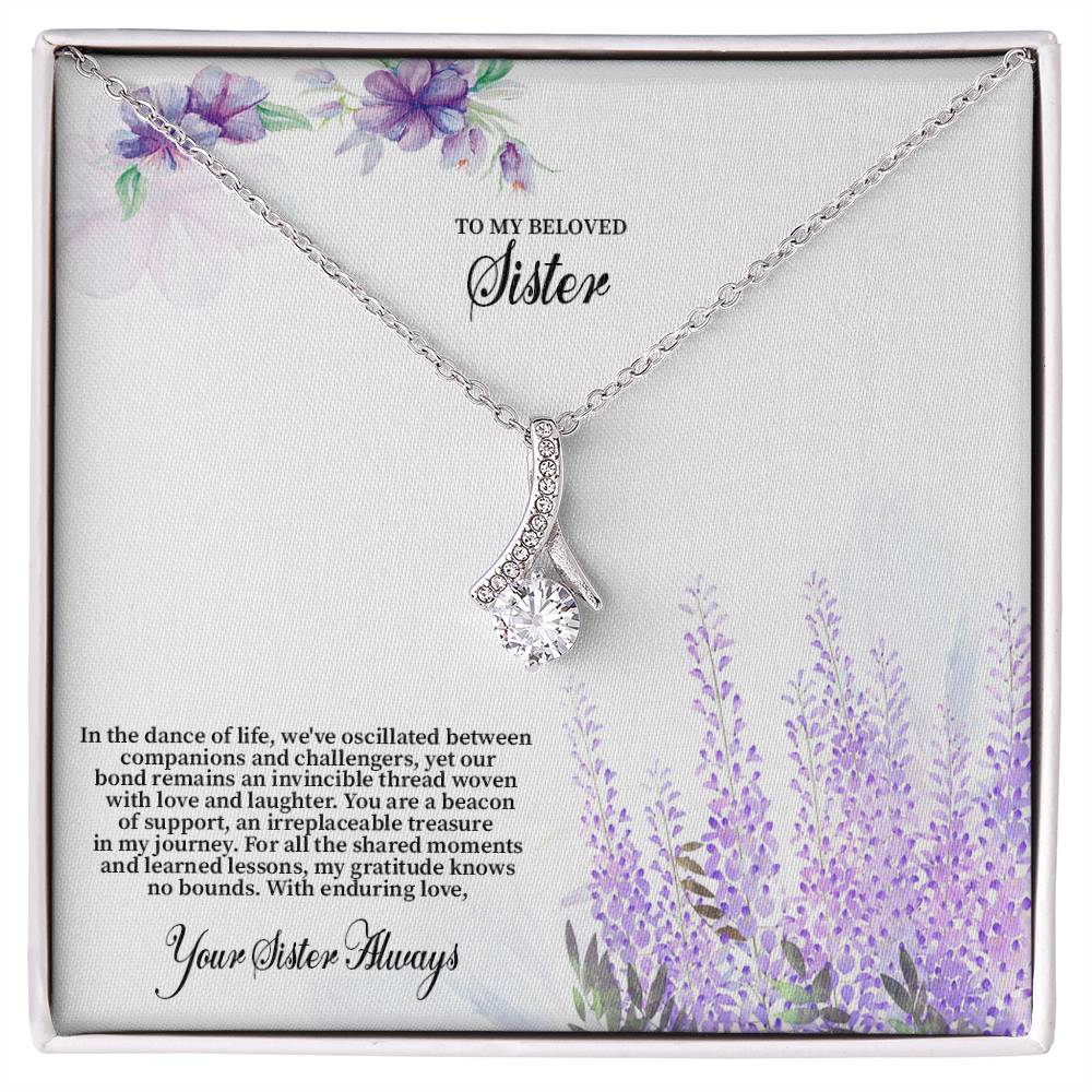 4030c Alluring Beauty Necklace, Gift to my Sister with Beautiful Message Card