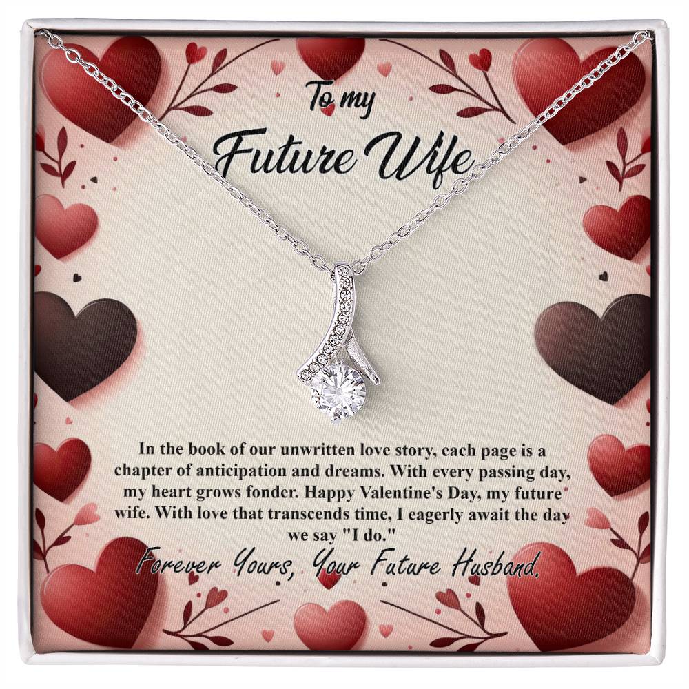 Valentine-st7d Alluring Beauty Necklace, Gift to my Future Wife with Beautiful Message Card