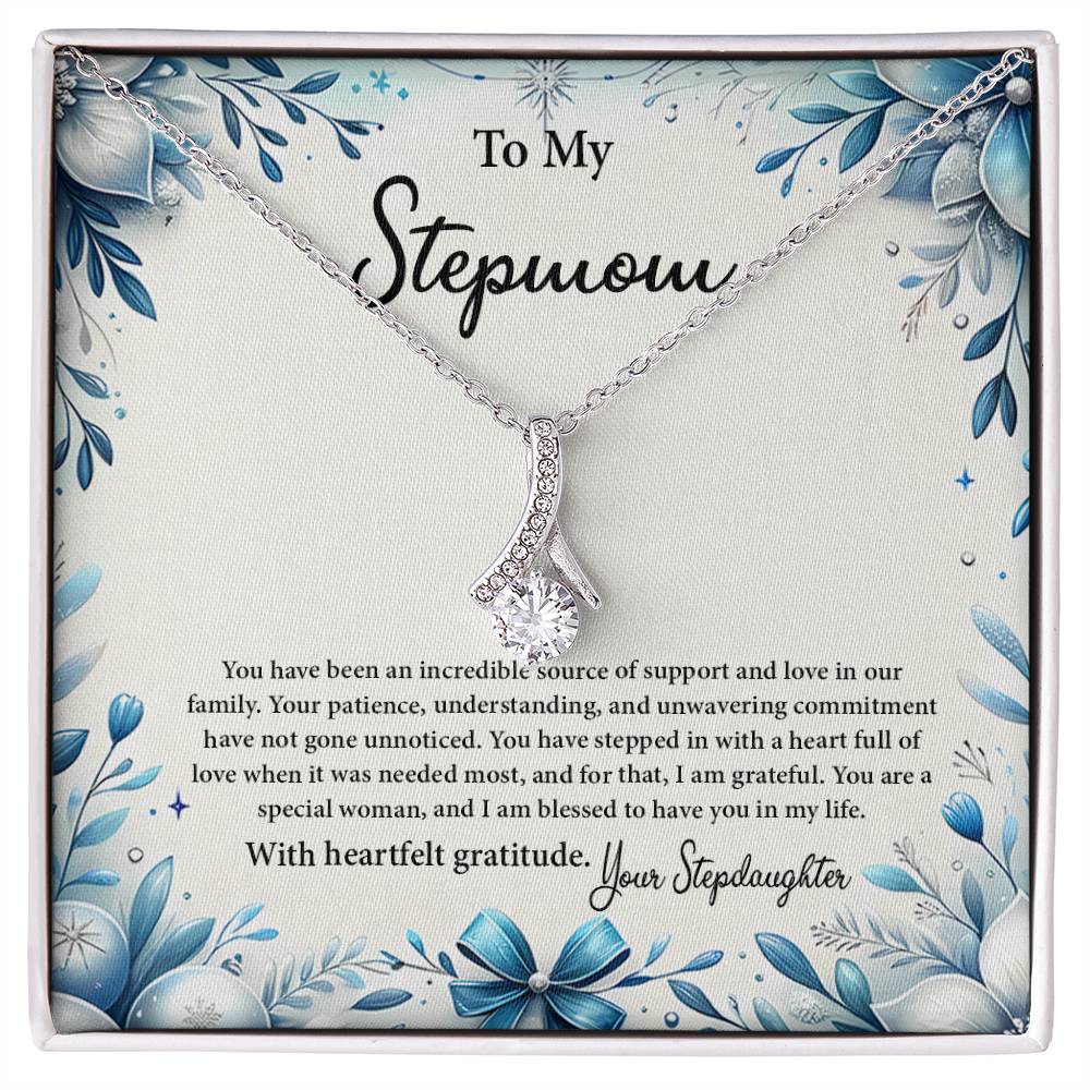 4050b Alluring Beauty Necklace, Gift to my Stepmom with Beautiful Message Card