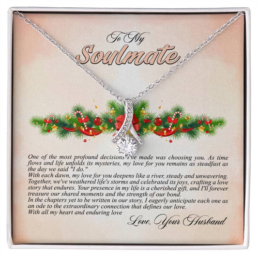 4009c Alluring Beauty Necklace, Gift to my Soulmate with Message Card