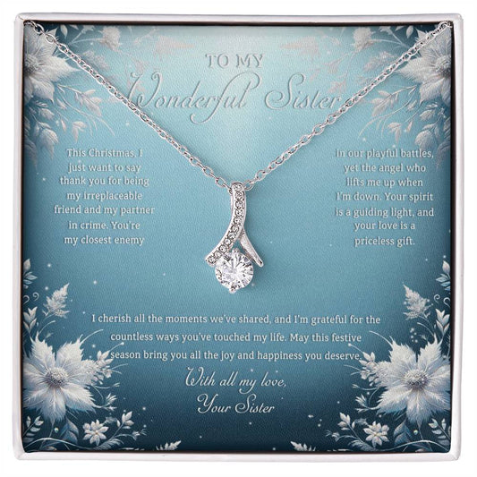 95313a Alluring Beauty Necklace, Gift to my Sister with Beautiful Message Card