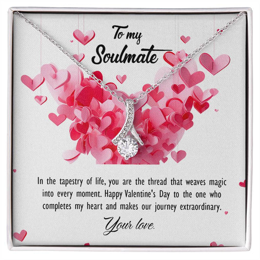 valentine-26b Alluring Beauty Necklace, Gift to my Soulmate with Message Card