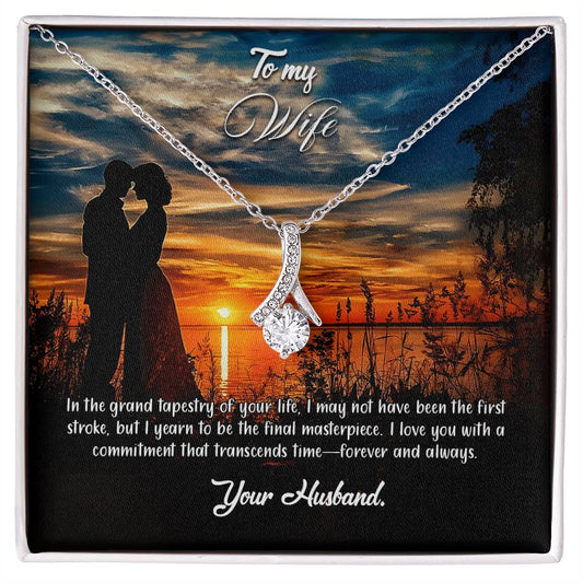 valentine-3a Alluring Beauty Necklace, Gift to my Wife with Beautiful Message Card