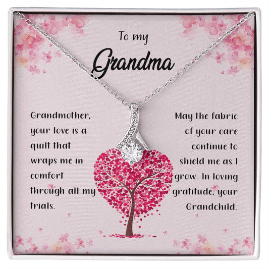 4042a Alluring Beauty Necklace, Gift to my Grandma with Beautiful Message Card