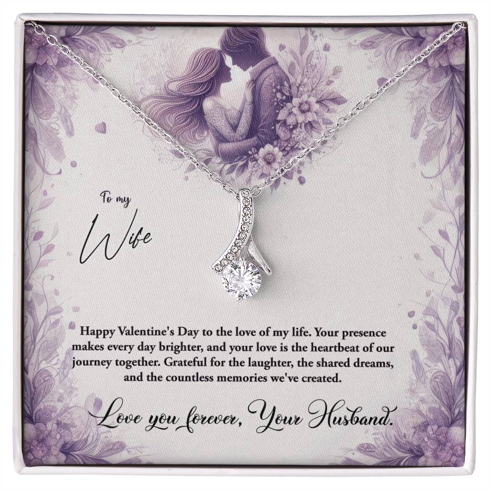 Valentine-st10a Alluring Beauty Necklace, Gift to my Wife with Beautiful Message Card