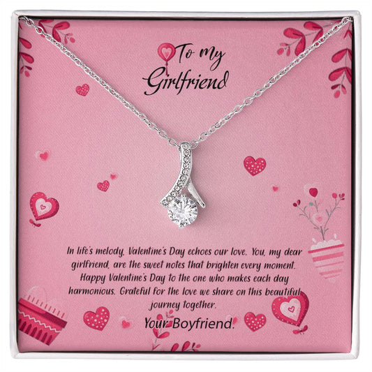 valentine-16c Alluring Beauty Necklace, Gift to my Girlfriend with Beautiful Message Card