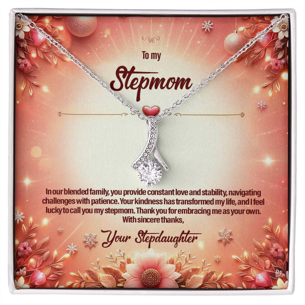 4051b Alluring Beauty Necklace, Gift to my Stepmom with Beautiful Message Card