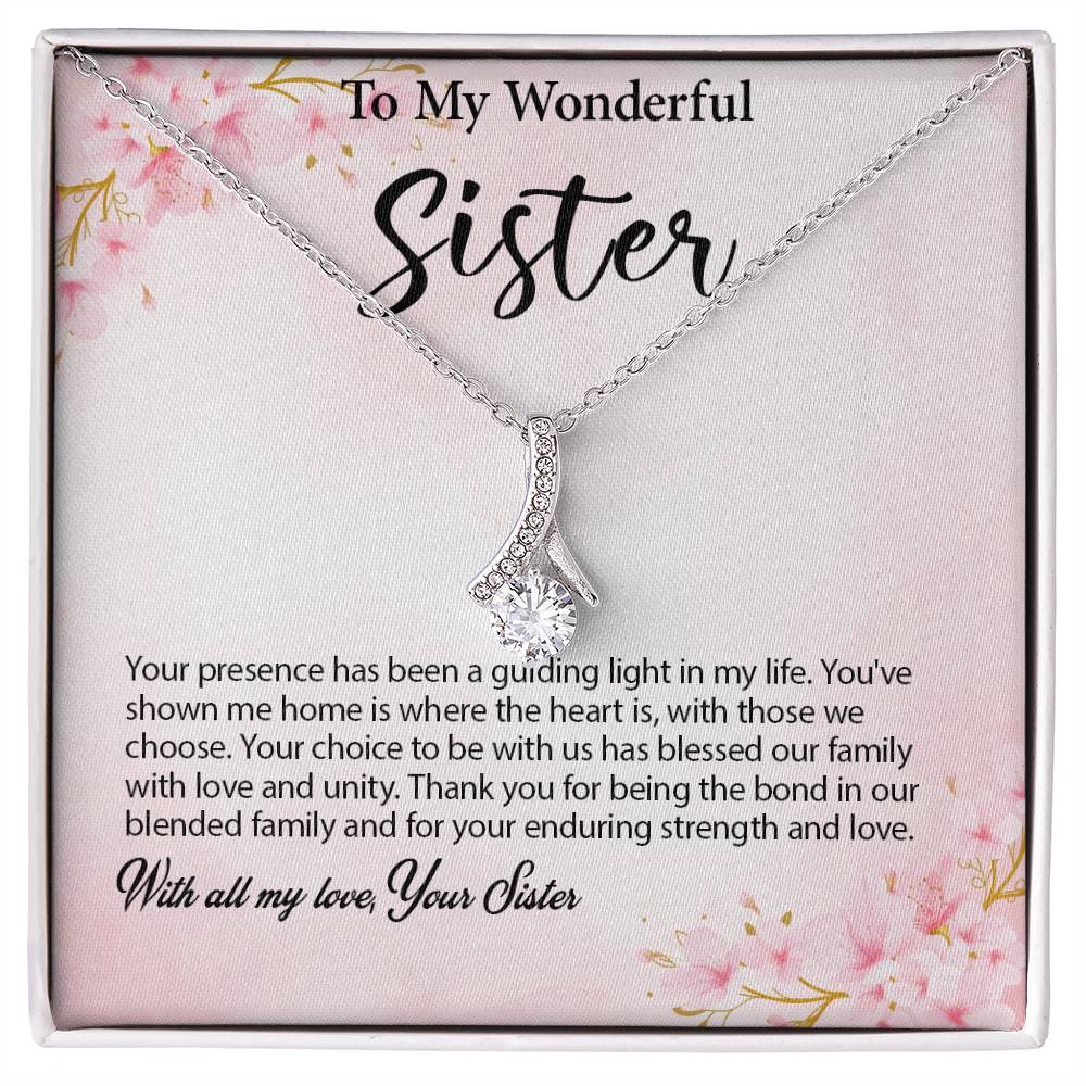 4029c Alluring Beauty Necklace, Gift to my Sister with Beautiful Message Card