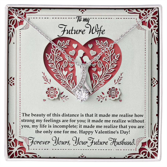 Valentine-st16d Alluring Beauty Necklace, Gift to my Future Wife with Beautiful Message Card