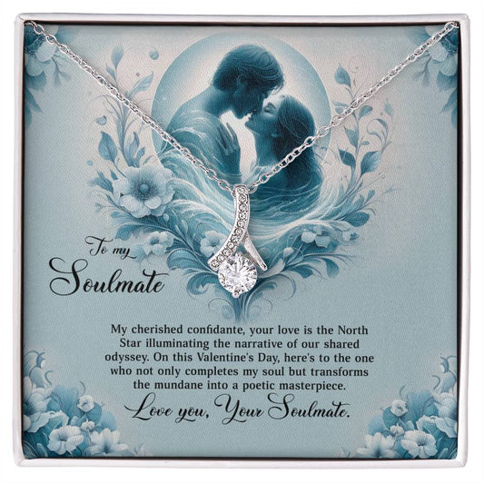 Valentine-st29b Alluring Beauty Necklace, Gift to my Soulmate with Message Card