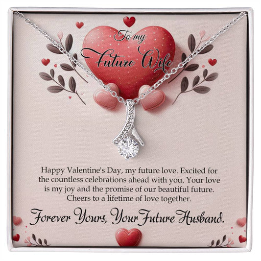 Valentine-st13d Alluring Beauty Necklace, Gift to my Future Wife with Beautiful Message Card