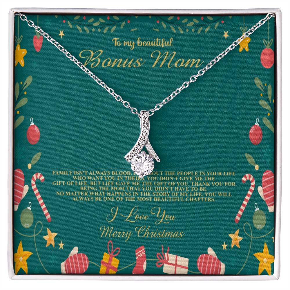 94098c Alluring Beauty Necklace, Gift to my Stepmom with Beautiful Message Card