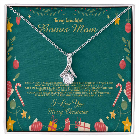 94098c Alluring Beauty Necklace, Gift to my Stepmom with Beautiful Message Card