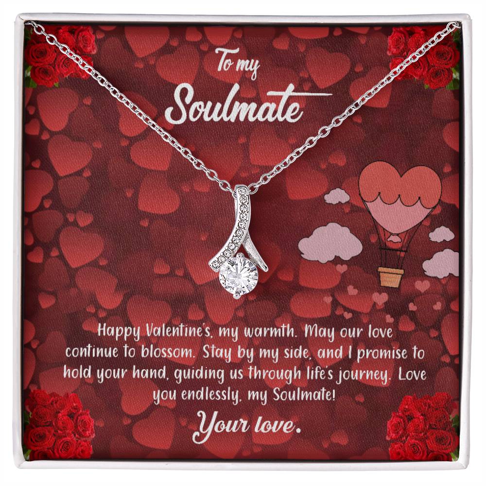 valentine-27b Alluring Beauty Necklace, Gift to my Soulmate with Message Card