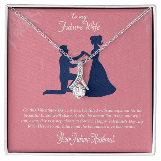 valentine-2d Alluring Beauty Necklace, Gift to my Future Wife with Beautiful Message Card