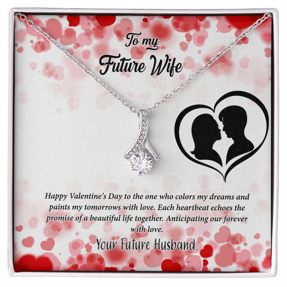 valentine-36d Alluring Beauty Necklace, Gift to my Future Wife with Beautiful Message Card