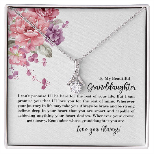 4027c Alluring Beauty Necklace, Gift to my Granddaughter with Beautiful Message Card