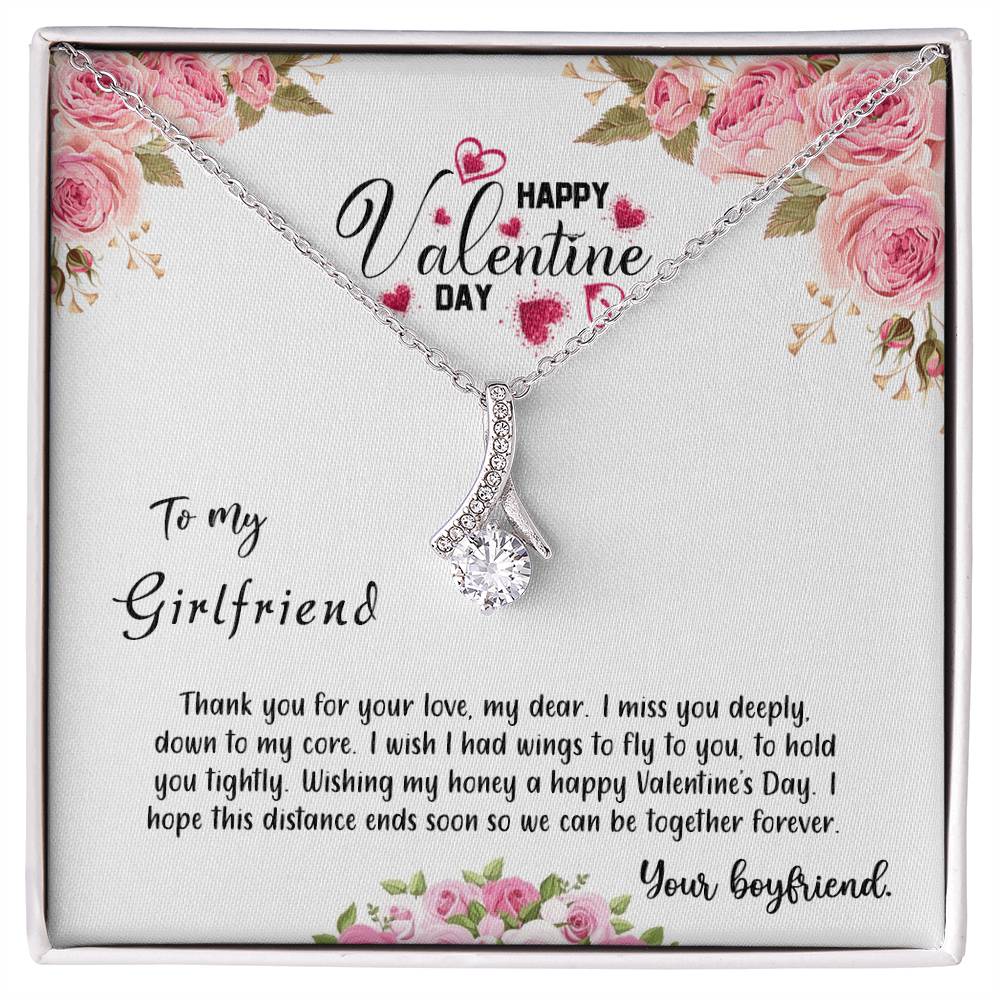 valentine-31c Alluring Beauty Necklace, Gift to my Girlfriend with Beautiful Message Card