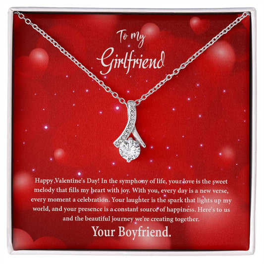 valentine-34c Alluring Beauty Necklace, Gift to my Girlfriend with Beautiful Message Card