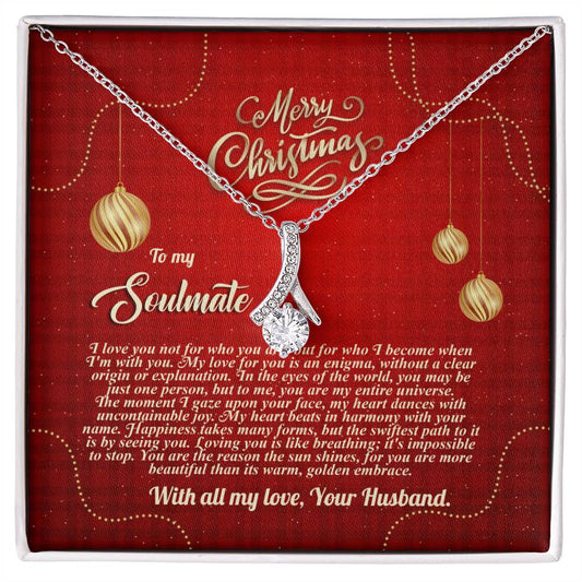 94096c Alluring Beauty Necklace, Gift to my Soulmate with Message Card