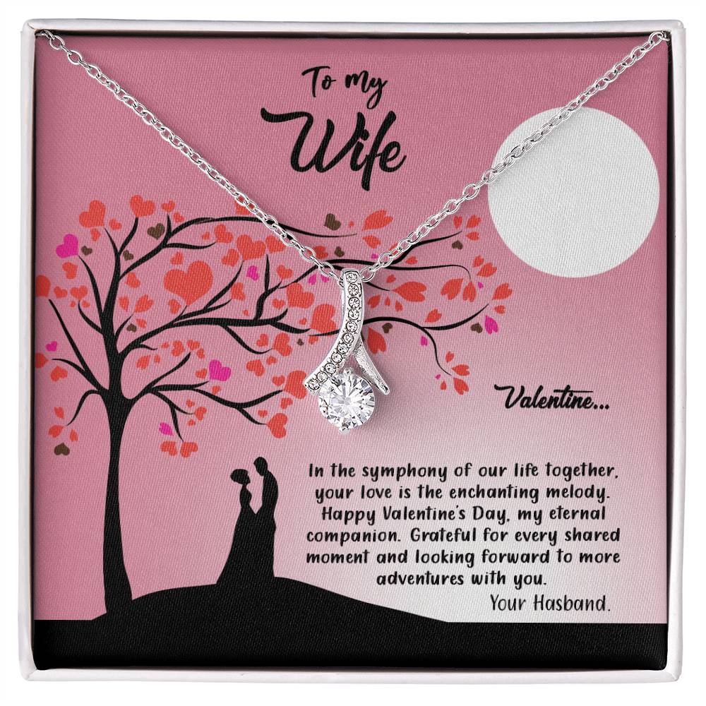 valentine-13a Alluring Beauty Necklace, Gift to my Wife with Beautiful Message Card