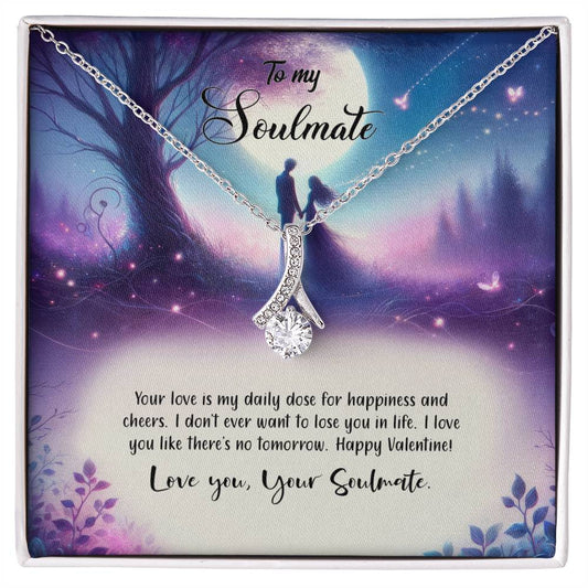 Valentine-st19b Alluring Beauty Necklace, Gift to my Soulmate with Message Card