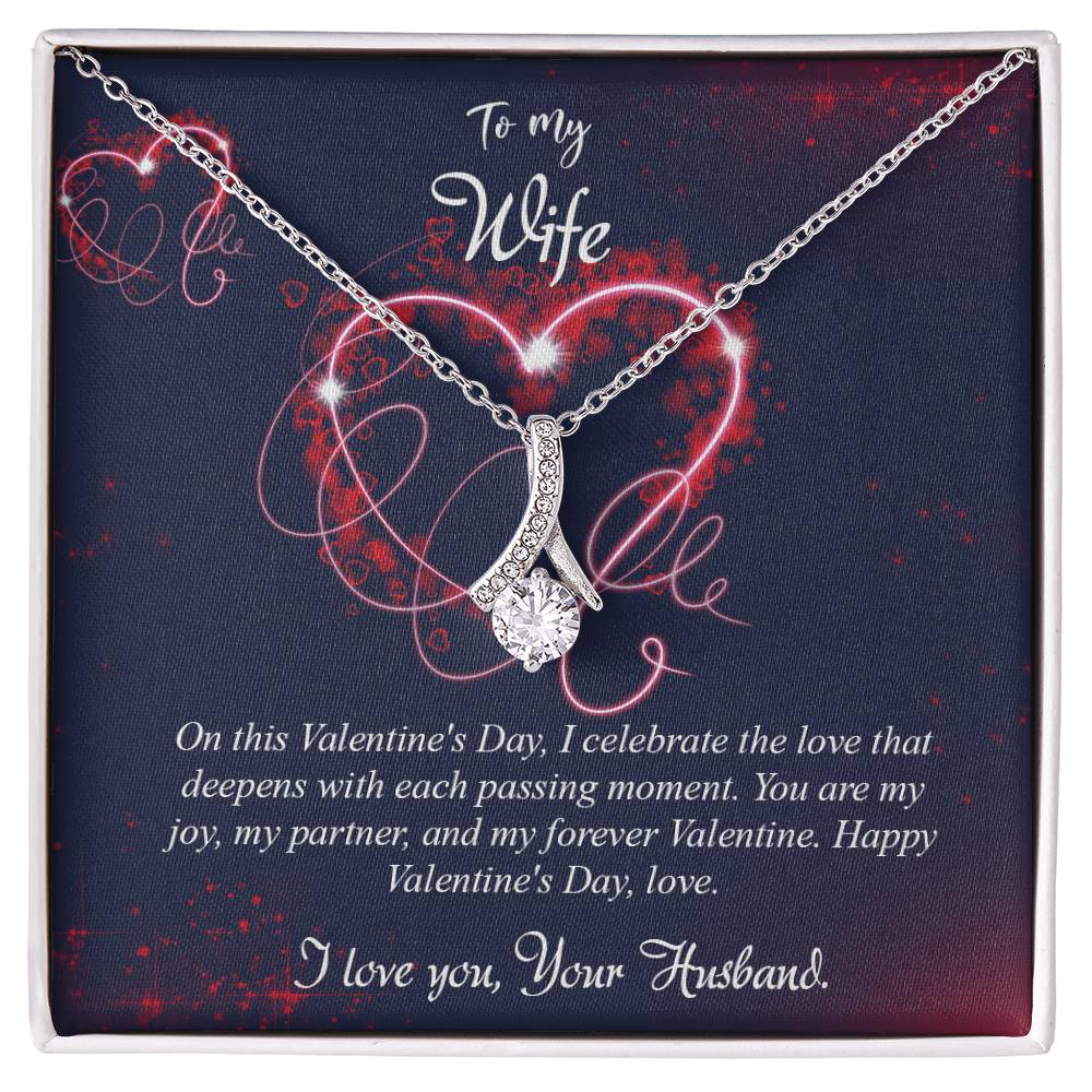 valentine-7a Alluring Beauty Necklace, Gift to my Wife with Beautiful Message Card