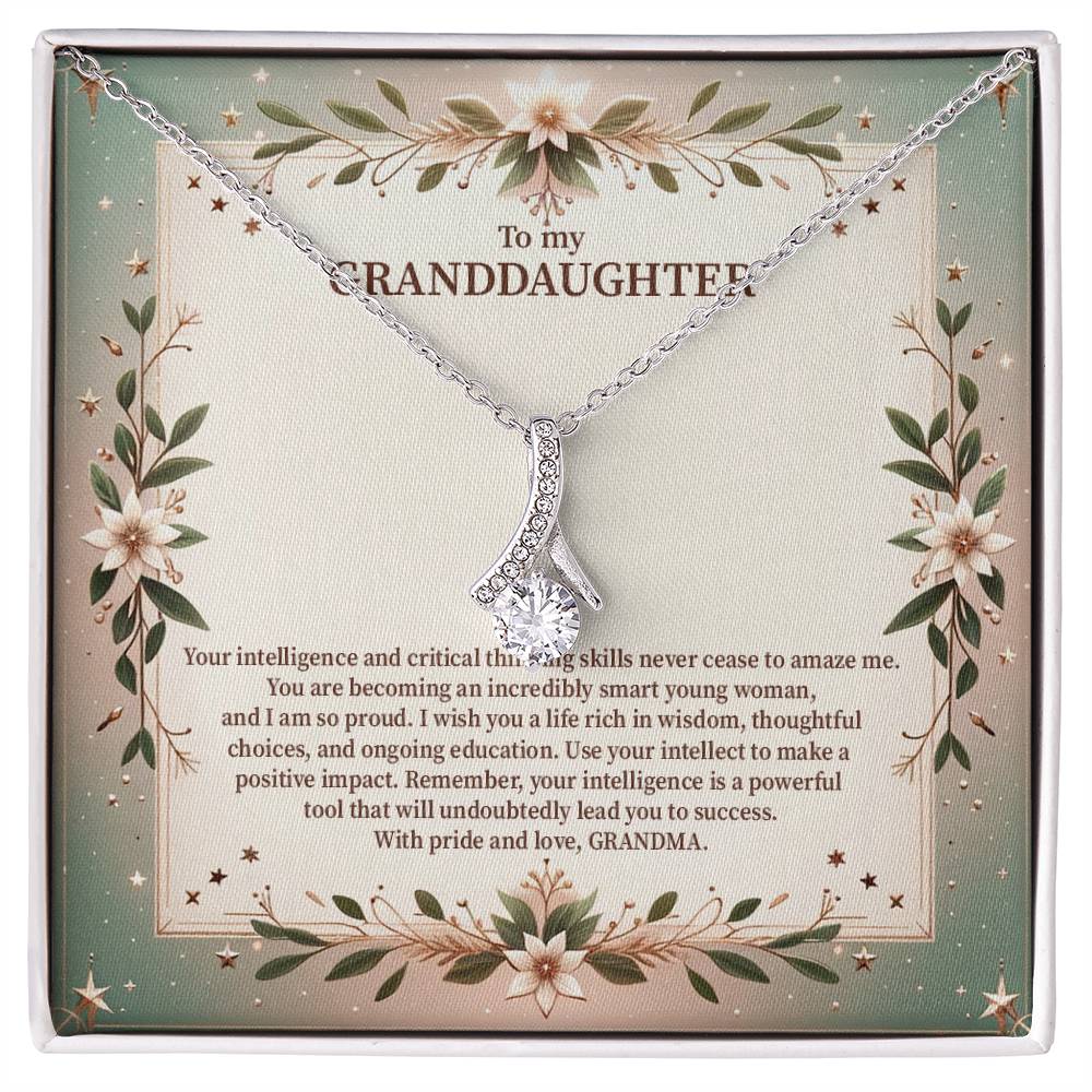 4049a Alluring Beauty Necklace, Gift to my Granddaughter with Beautiful Message Card