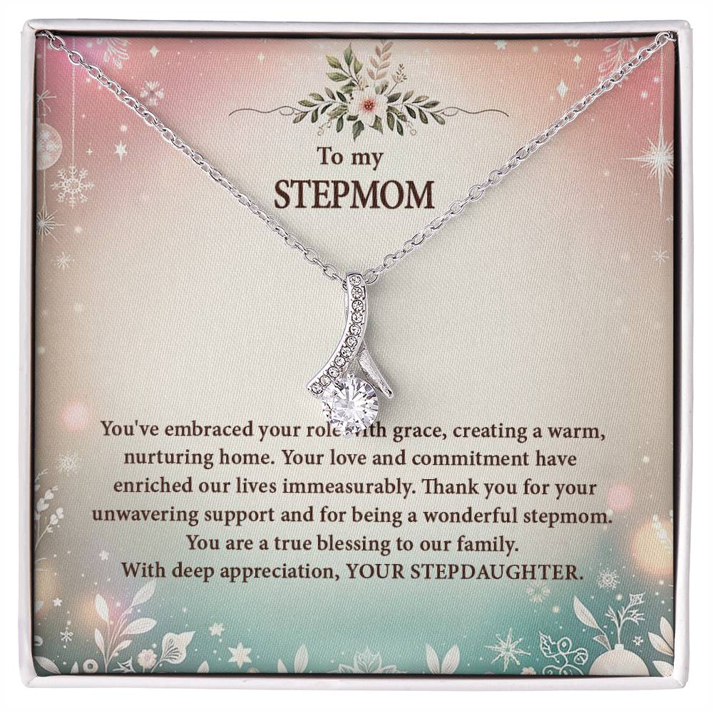 4057k Alluring Beauty Necklace, Gift to my Stepmom with Beautiful Message Card