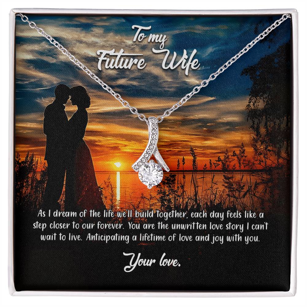 valentine-3d Alluring Beauty Necklace, Gift to my Future Wife with Beautiful Message Card