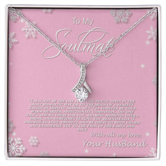 4006b Alluring Beauty Necklace, Gift to my Soulmate with Message Card